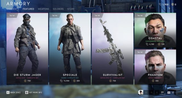 Neue Inhalte im Battlefield V Store
